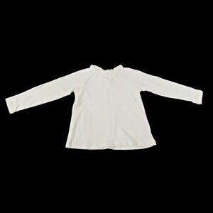 OshKosh Bjosh Long Sleeve Shirt Girls 3T White Cotton Eyelet Button Dainty